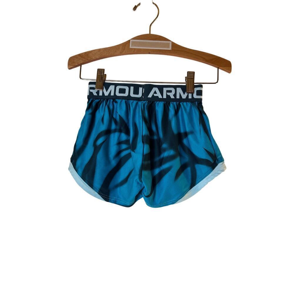 UNDER ARMOUR Girl’s Athletic Abstract Print Shorts / Size: YXS - Picture 2 of 8
